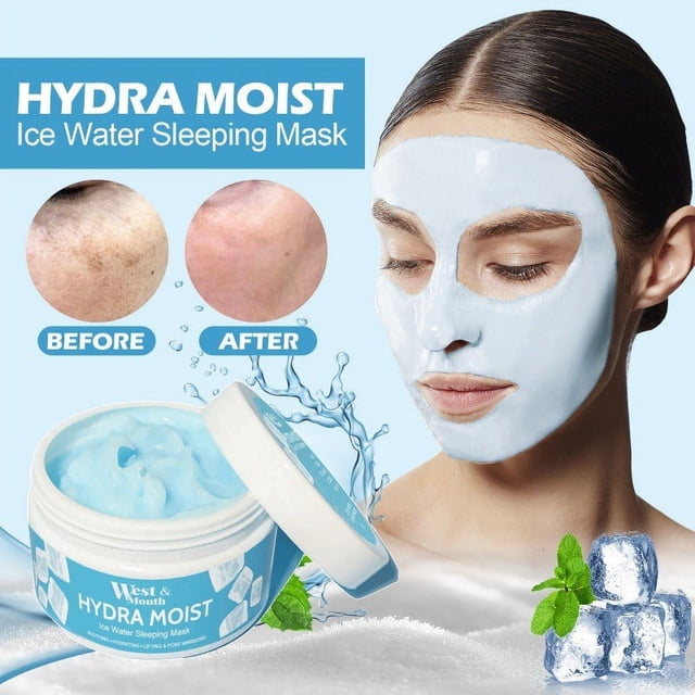 Mascarilla Hidratante Limpiadora De Poros Mascarilla De Barro Limpieza Profunda Mascarilla para Dormir Acné Y Piel Grasa,100ml
