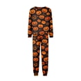 thumbnail image 5 of Halloween Family Pajamas Set Long Sleeve Crew Neck, Soft Matching Halloween Pajamas with Pumpkin Ghost Print, Cute Family Halloween Pajama Set for Party, 5 of 7
