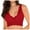Red, variant on Womens Underwire Push Up Bra Underwear With Garter Tops Wirefree Comfort Yoga Cami Lace Deep V Bralette Bra Full Coverage T-Shirt Bra
