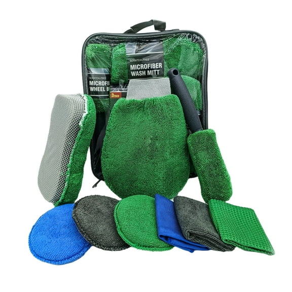 Car Wash Cleaning Tools Kit, 9Pcs Car Cleaning Kit, Microfiber Towel Auto Wash Mitt, Microfiber Towel, Car Cleaning