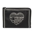 thumbnail image 1 of Pre-Owned Valentino Garavani Studs LOVE Women,Men Leather Clutch Bag,Pouch Black, 1 of 17