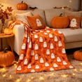 thumbnail image 6 of Tepsmf Halloween Flannel Throw Blanket, 60x40 IN Holiday Soft Plush Fleece, Warm Cozy Lightweight for Sofa Bedroom Indoor Home Decor, 6 of 6
