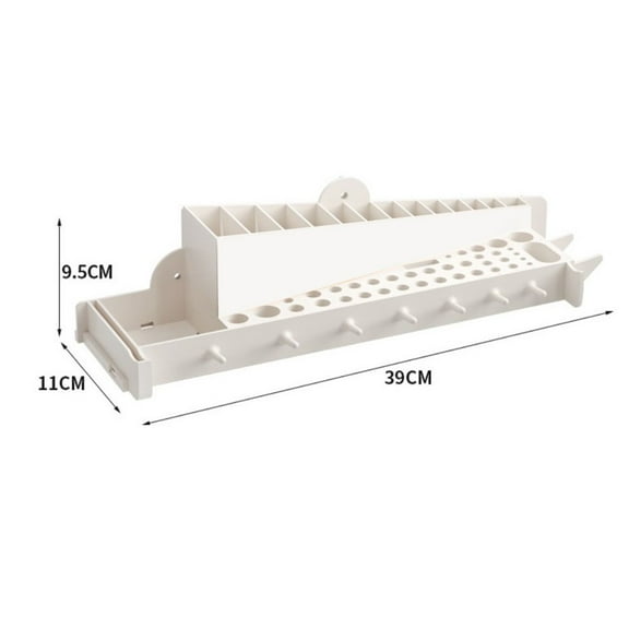 Wrench Screwdriver Organizer Rail Rack Storage Holder Wall Mount Hardware Tool White