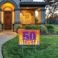 thumbnail image 4 of Beistle Plastic 50th Birthday Yard Sign With Stake Outdoor Lawn Decorations, 11.5" x 15.5", Multicolored, 4 of 5