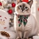 thumbnail image 4 of Festive Pet Dog Collar with Bells and Bows, Christmas Holiday Winter Party Decoration for Small Medium Dogs, Cute Soft Knitted Neckwear for Puppy Cat Photo Props, 4 of 6