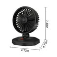 thumbnail image 3 of Fnochy Car Fan, 12V Portable Powerful Air Circulator 360° Adjustable Auto Fan for SUV/RV/Boat/Auto Vehicles Dual-Speed Quiet Cooling for Rear Seats, 3 of 6