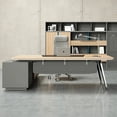 thumbnail image 3 of Writing Conference Desk Drawers Storage Filing Modern Work Office Desk Students Makeup Escritorios De Oficina Desk Accessories My Lux Decor Round, 3 of 20
