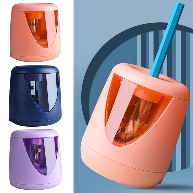 YAOMOBB Taille-Crayon Électrique Transparent Taille-Crayon Électrique Format Compact avec Bac à Copeaux Visible