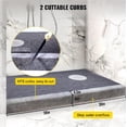 thumbnail image 5 of Complete Shower Curb Kit with 4" ABS Offset Flange & Stainless Steel Drain, Watertight 38x60 Inch Shower Pan Solution, 5 of 7