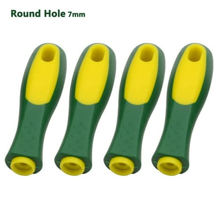 

4Pcs Rubber Files Handles Files Supplies 110mm Length Round Rectangular Hole