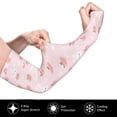 thumbnail image 3 of Uemuo Rabbit And Peach Printed Arm Sleeves, Cooling UV Sun Protection Sports Compression for Men/Women, 3 of 8