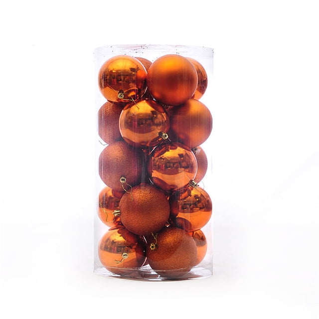 Fiudx Juego de 24 Bolas Navideñas de Pvc Galvanizado, Brillantes, para Decorar El Árbol de Navidad, Ideal para Las Fiestas, de Plástico Resistente, Tamaño de 4 Cm, Fácil de Colgar.