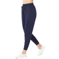 thumbnail image 2 of Women's Relax Fit Cropped Jogger Lounge Sweatpants Running Pants (Navy, Medium), 2 of 3