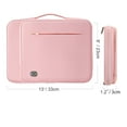 thumbnail image 5 of Finpac 12.9-13 Inch Tablet Laptop Sleeve Case, Travel Messenger Briefcase Shoulder Bag for MacBook Pro 14, iPad Pro 12.9 2018-2022, MacBook Air 13 2018-2022, MacBook Pro 13 2016-2022, Light Pink, 5 of 9