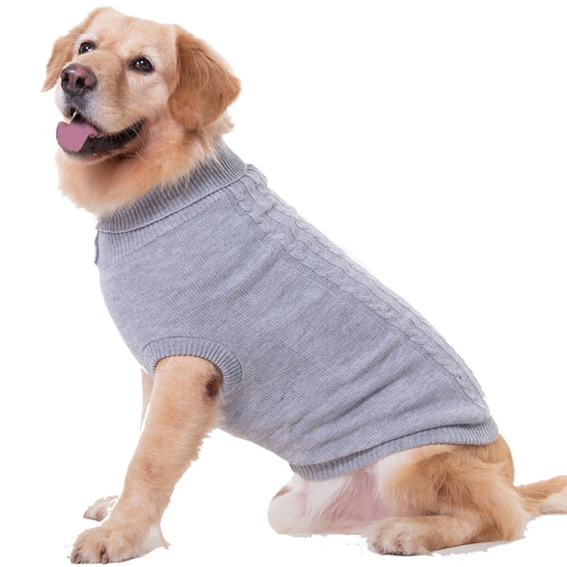 Suéter para perros pequeños, suéter para clima frío, ropa clásica de cuello alto, gruesa y cálida.