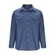 thumbnail image 4 of pstuiky hombres de manga larga, Camiseta lisa de manga larga con cuello vuelto para hombre, blusa informal, elegante, cómoda, con bolsillos y botones top de hombre m, 4 of 5
