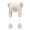 A-Beige54, variant on Ttongbb Hats Thickened Cute Fuzzy Bear Ears Warm Pullover Decorative Bead Tassel Ear Flap Hat Cold Weather Outwear Headwear