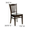 thumbnail image 2 of HERCULES Series Vertical Slat Back Walnut Wood Restaurant Chair, 2 of 9
