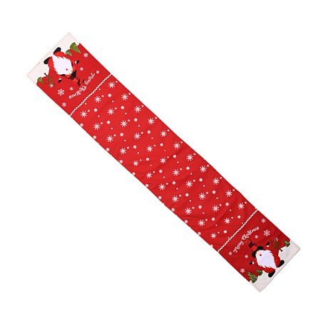 

Bobasndm Table Runner Christmas Style All Match Bright-colored Table Cover Wear-resistant Convenient for Decoration