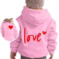 thumbnail image 1 of FAOWME Sweat à Capuche à Manches Longues pour Enfants Imprimé Lettre Léger Rose 9-10 Ans, 1 of 6