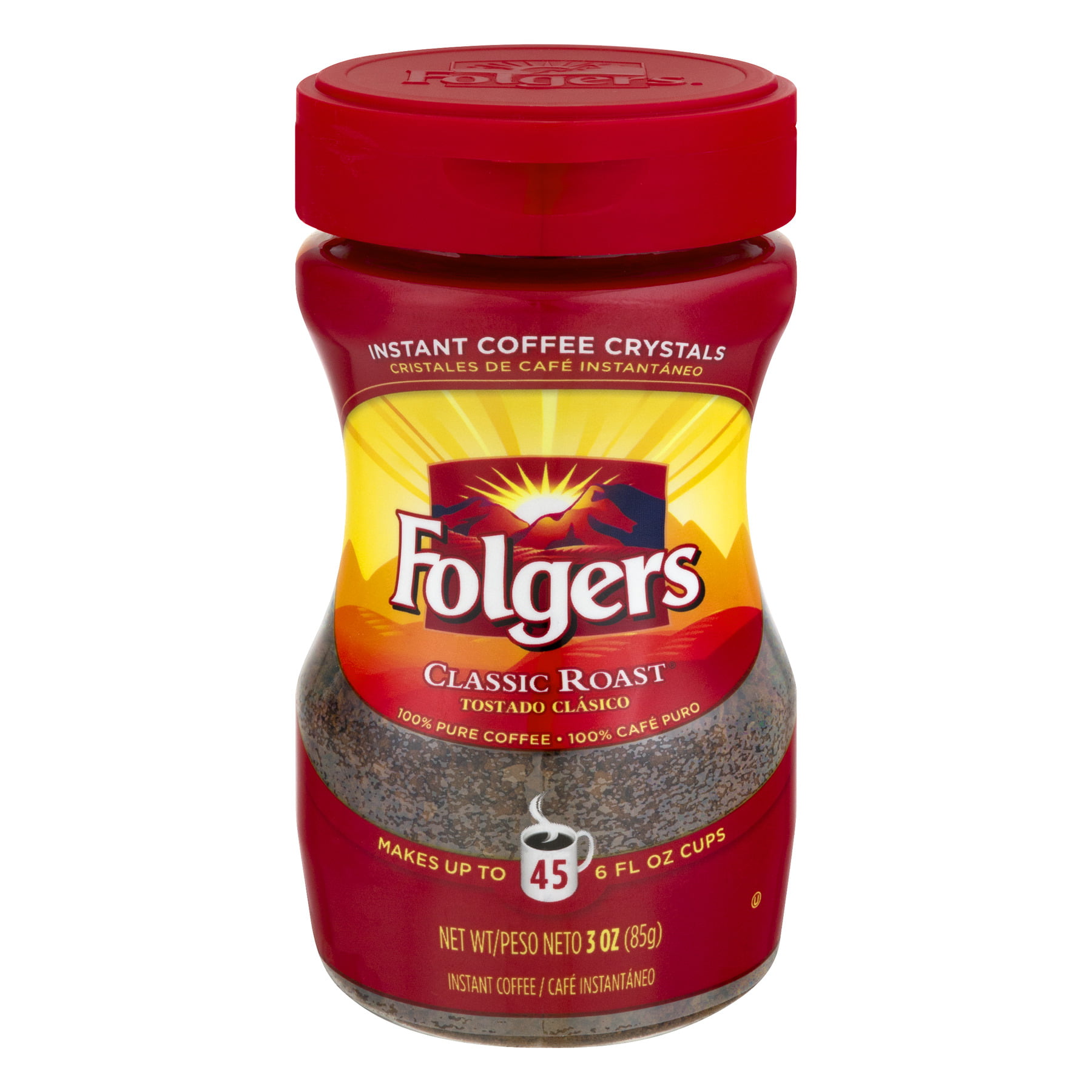 folgers medium roast coffee caffeine content