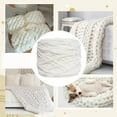 thumbnail image 2 of FVDPWYE Chunky Chenille Yarn Bulky Thick Yarn for Throw Pillow Making Plush Blankets White, 2 of 10