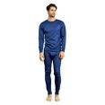 thumbnail image 3 of Light Gray Men's Thermal Crew Neck Top & Long Johns Underwear Set Size Small, 3 of 10