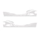 thumbnail image 1 of Par Impermeable Coche Carrocería Lateral Calcomanía Vinilo Llama Gráficos Carreras Rayas Universal Blanco Zulema Lado lateral del coche Rayas de vinilo, 1 of 6
