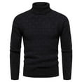 thumbnail image 1 of Gibobby Suéter para hombre Suéter térmico de Cuello Alto para Hombre, Manga Larga, Cuello Alto(Negro,M), 1 of 3