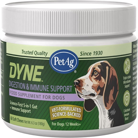 Pet-Ag Dyne Soft Chews, Dyne Digestion & Immune Support 60ct