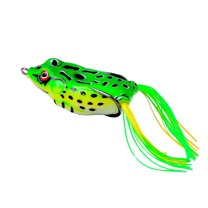 BE-TOOL Soft Frog-Shape Fishing Lure Silica Gel Topwater Lures with Treble Hook for Freshwater Saltwater Bass Trout