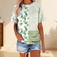 thumbnail image 2 of MEICHEN Women's Breast Cancer Print T Shirt In We Wear Crewneck Tee Summer Fashion Clothing for Women, 2 of 4