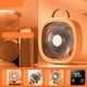 thumbnail image 1 of Ventilador de Escritorio Plegable Naranja con Pantalla Digital y Función de Temporizador, Alimentado por USB, 1 of 5