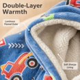 thumbnail image 5 of Kids Glow in The Dark Hooded Blanket Hoodie, Oversized Wearable Blanket for Boys & Girls Flannel Fleece One Size Purple D0P, 5 of 7