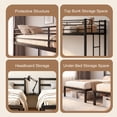 thumbnail image 6 of Bellemave Metal Triple Bunk Bed, Twin Over Twin Over Twin with Storage, Guardrails, Ladder, 3 Bunk Beds for Kids, Converts to 3 Separate Twin Beds, Easy Assembly, Black, 6 of 10