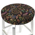 thumbnail image 3 of Haiem Decorative Feathers Cushion Round Bar Chair Seat Cover Bar Chair Cushion Covers Elastic Washable Bar Chair Cover,Protects from Scratches and Stains-12 inch, 3 of 7