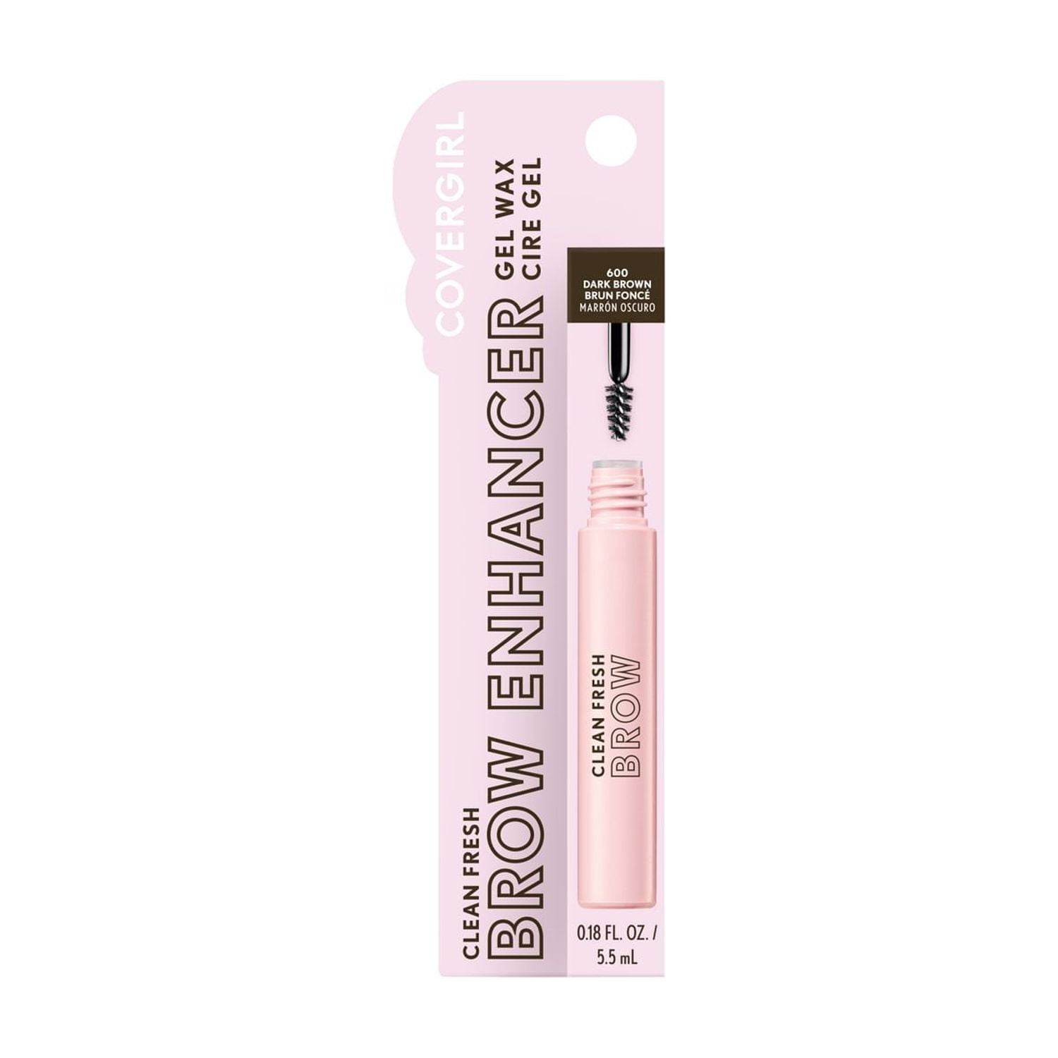 Clean Fresh Brow Enhancer Gel Wax, Flexible Hold, Non-Sticky, Non-Crunchy, All-Day Wear, Vegan Formula, Sweat-proof and transfer-proof