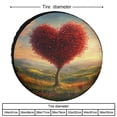 thumbnail image 2 of Camping Spare Tire Cover Red Love Tree Polyester Universal Spare Wheel Tire Cover Wheel Covers Red Love Heart Tree Tire Cover for Travel Trailer Camper Truck SUV Camper 12inch, 2 of 8