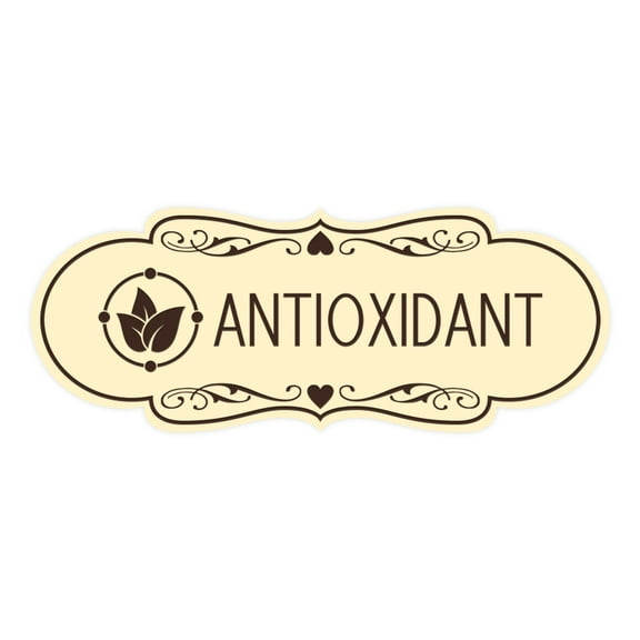 Designer Antioxidant Sign (Ivory/Dark Brown) - Large