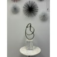 thumbnail image 4 of Modern Day Accents Lazo Abstract Sculpture on Marble, Silver, White, 4109, 4 of 6
