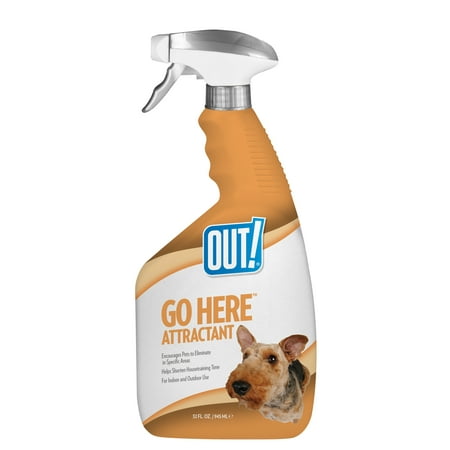 OUT! Go Here Attractant Indoor and Outdoor Dog Training Spray, 32 oz