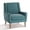 Teal, variant on AFO Modern Accent Chair, High Back Upholstered Fabric Armchair with Wood Legs, Mid-Century Wingback Chair for Living Room Bedroom, Beige