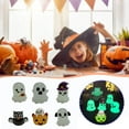 thumbnail image 1 of Fiudx Minifiguras de Halloween, Diseño de Calabaza Fantasma de Resina, Brillan En La Oscuridad, Linda Bruja, Búho, Murciélagos, Decoraciones Versátiles para Hacer Tú Mismo, Decoración para Fiestas En, 1 of 7
