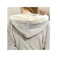 thumbnail image 3 of Women Ladies Flannel Hooded Bathrobe Velvet Bath robe Dressing Gown Long Robe, 3 of 4