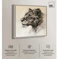 thumbnail image 2 of Lioness in Contours Canvas Animal Art Prints by Art Remedy, Silver Frame, 20" x 20", 2 of 7