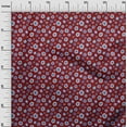 thumbnail image 3 of oneOone Cotton Poplin Twill Maroon Fabric Asian Retro Floral Sewing Material Print Fabric By The Yard 56 Inch Wide, 3 of 4