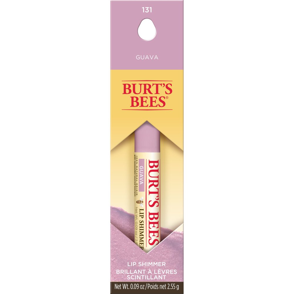 Burt's Bees 100 Natural Moisturizing Lip Shimmer, Guava 1 Tube
