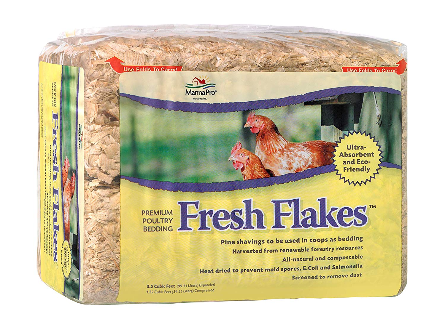 Fresh Flakes Pine Shavings Bedding For Chickens All Natural Compostable Pine Shavings For Coop Bedding By Manna Pro Walmart Com