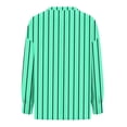 thumbnail image 4 of qolati Womens Oversized Sweatshirts Lightweight Striped Color Block Crewneck Long Sleeve Shirts 2024 Fall Pullover Tops with Pocket, 4 of 7