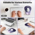 thumbnail image 5 of TECKNET BASICS Ergonomic Mouse Pad with Wrist Rest, Memory Foam Support, Smooth Non-Slip Base for Laptop/PC, Pain Relief for Home Office Gaming, Gradient Blue, 5 of 8